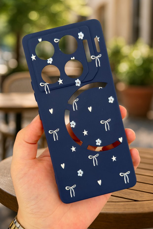 Infinix Gt 20 Pro - Mini Bow Pattern Silicone Shock-Absorbing Classic Protective Rubber Case