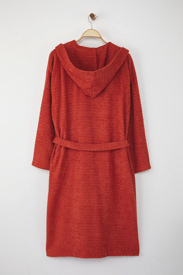 Kiremit Bağlama Detaylı Unisex Bornoz TPHSS25NZ00000 - 5