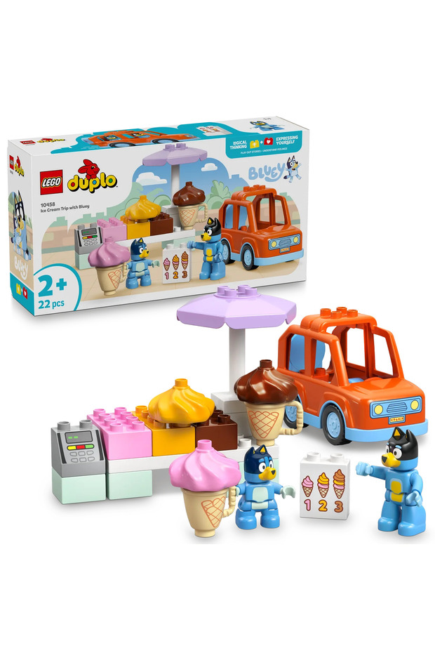 ® DUPLO® Bluey: Bluey ile Dondurma Gezisi 10458 - 2+ Araç İçeren Oyuncak Yapım Seti (22P) - 1