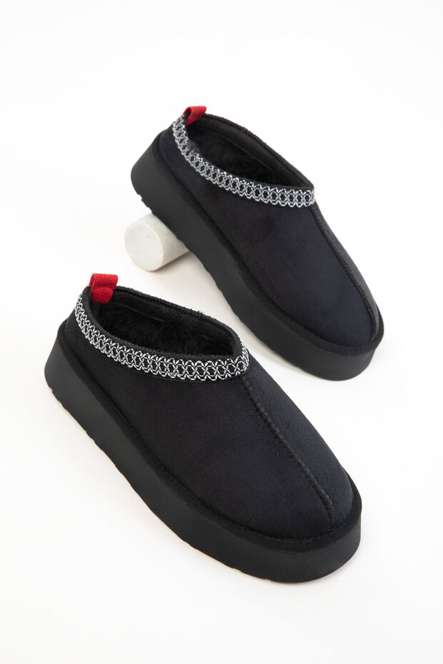 Siyah Süet Kadın Bot & Bootie 19762 - 4