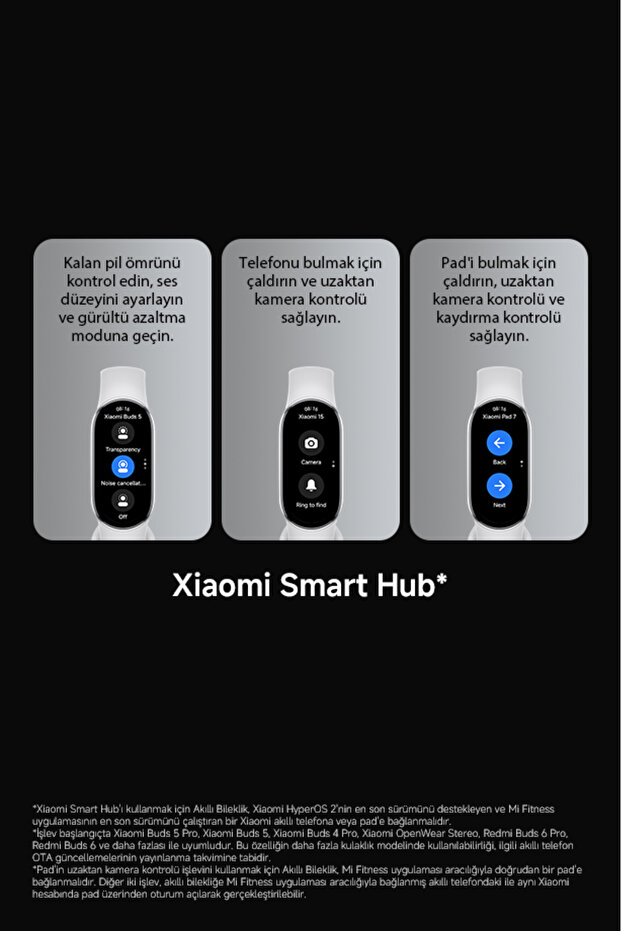 Smart Band 10 - Siyah Akıllı Bileklik (Xiaomi Türkiye Garantili) - 16