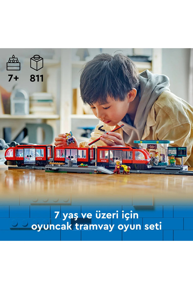 ® City Şehir Merkezi Tramvay İstasyonu 60423 - 7+ Çocuklar için Yaratıcı Oyuncak Yapım Seti (811P) - 6