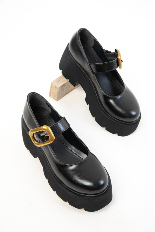 Black Women's Classic Heeled Shoes 20846