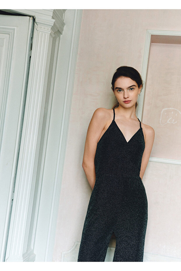 Schwarzer Mädchenoverall 77069065 - 5