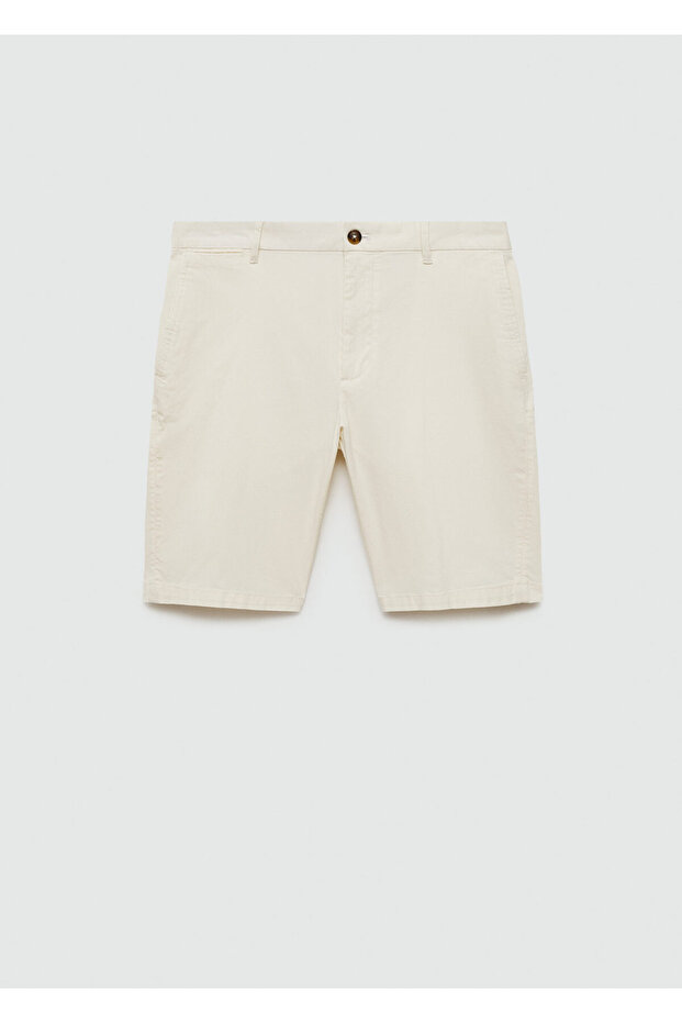 Kırık Beyaz Erkek Şort & Bermuda 77240564 - 1