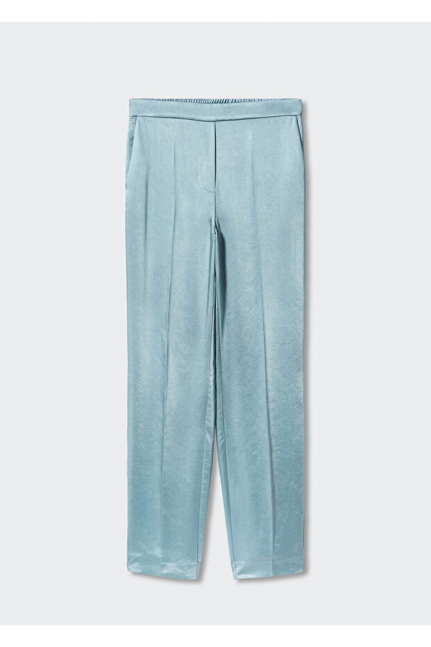 Beli Lastikli Saten Pantolon - 1