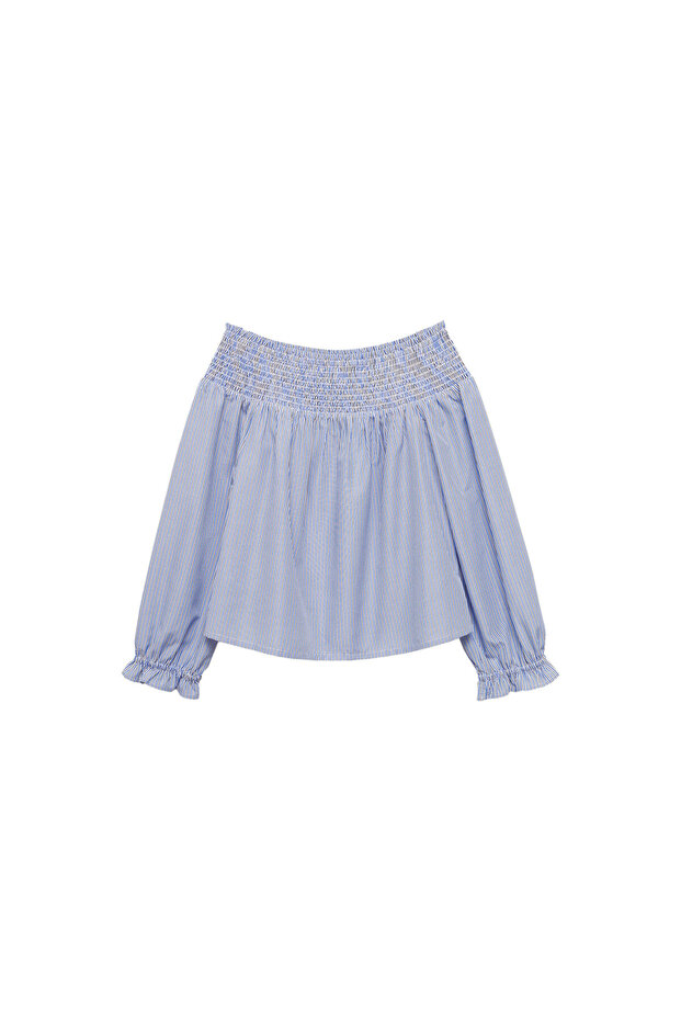 Himmelblaues Mädchenhemd 77004789 - 2