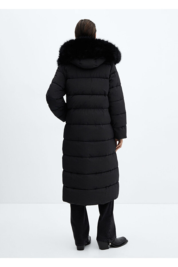 Steppanorak mit Kunstfellkapuze - 10