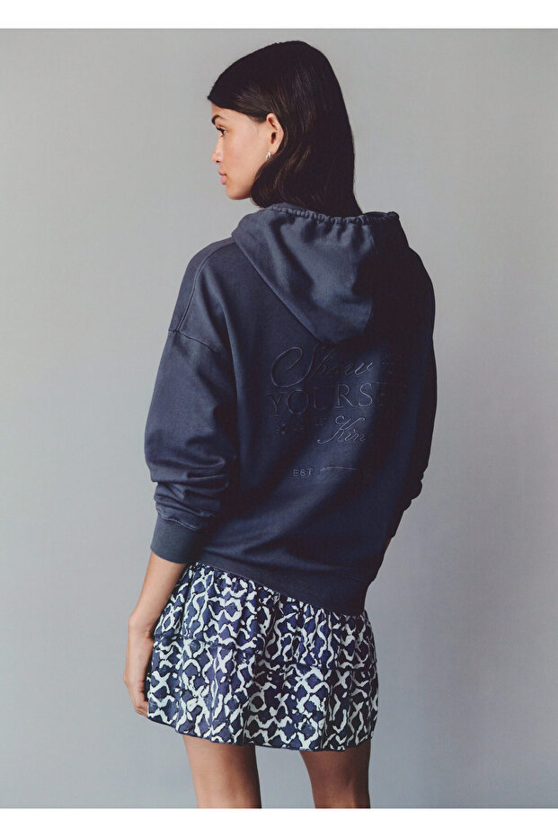 Anthrazitfarbenes Mädchen-Sweatshirt 77084041 - 5