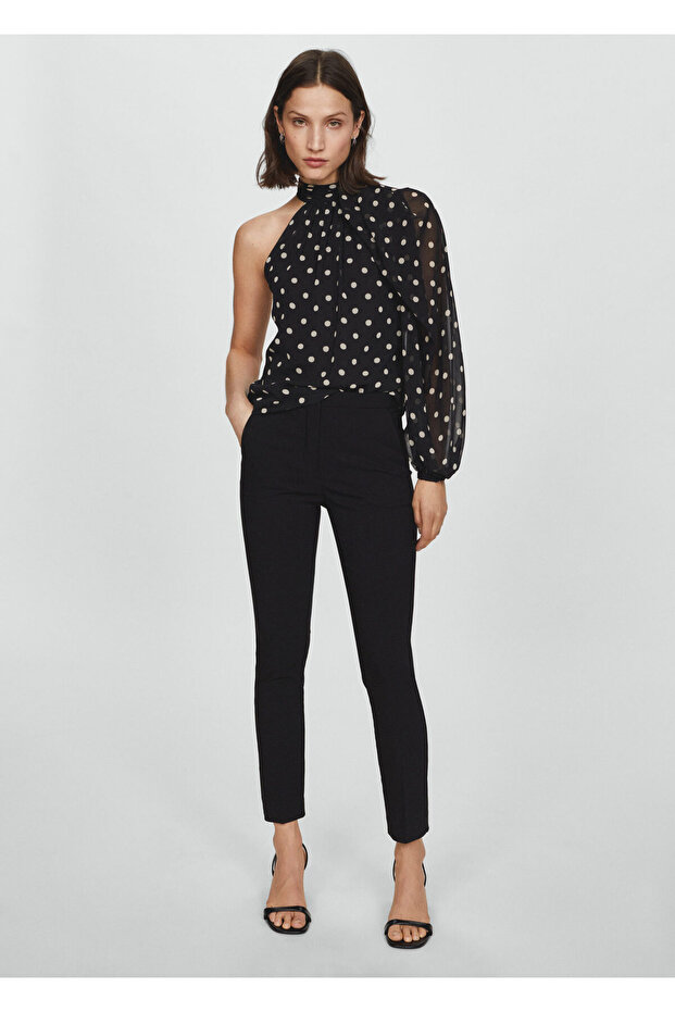Asimetrik puantiyeli bluz - 4