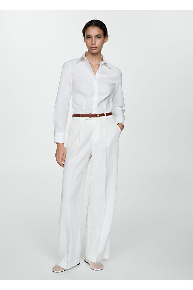 Beyaz Kadın Gömlek 77092004 - 11