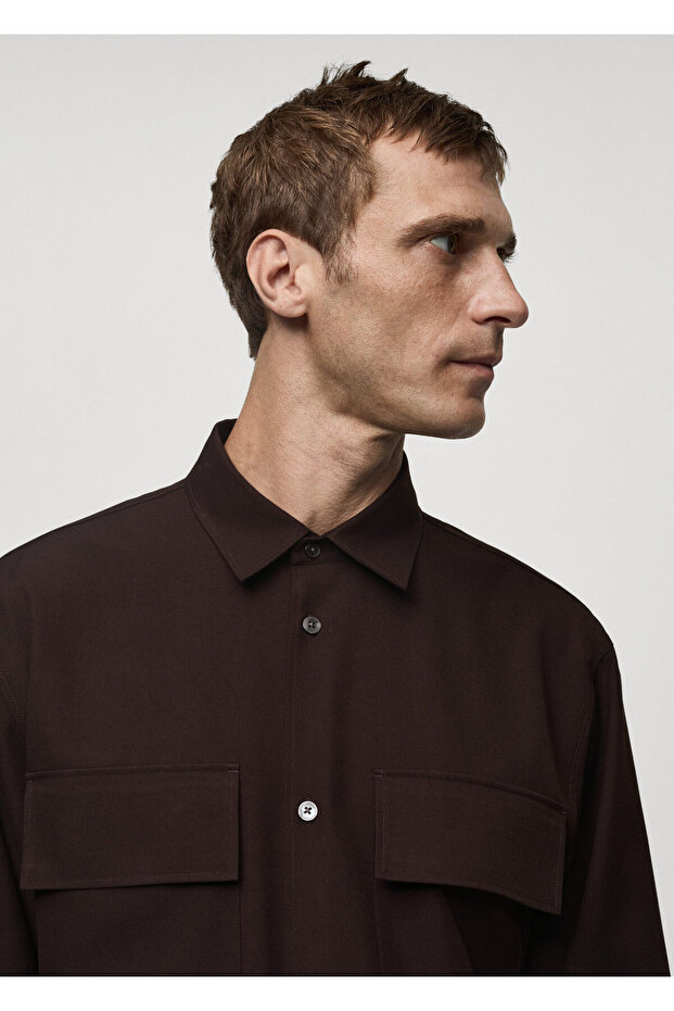 Çikolata Erkek Gömlek 77059230 - 4