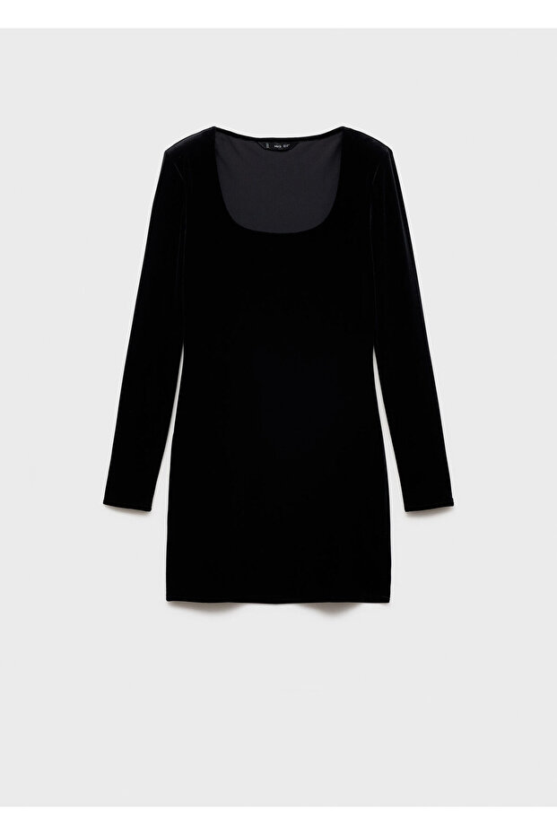 Siyah Kadın Elbise 77059063 - 4