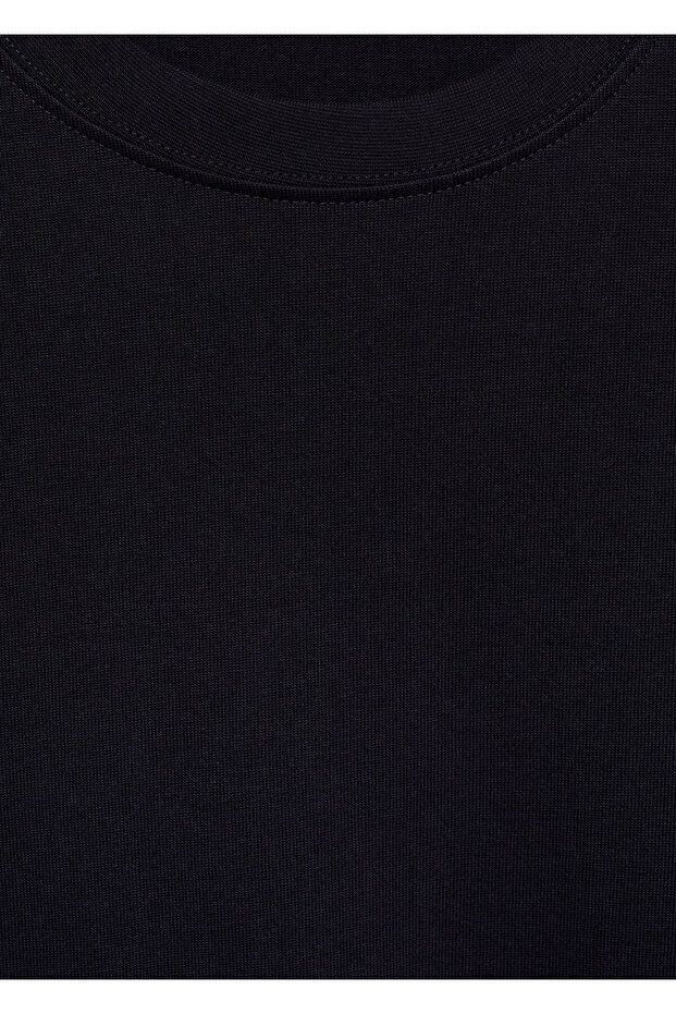 %100 pamuklu rahat kesim basic tişört - 6