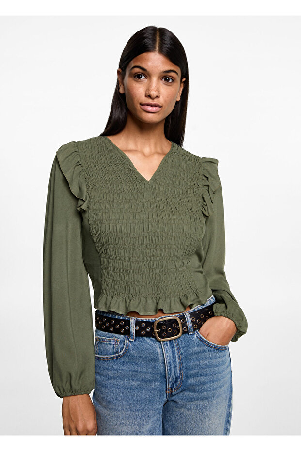KHAKI Mädchenbluse 77048286 - 8