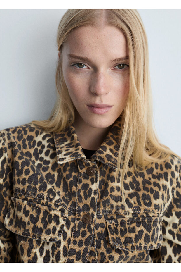 Leopar Desenli Ceket 77096752 - 4