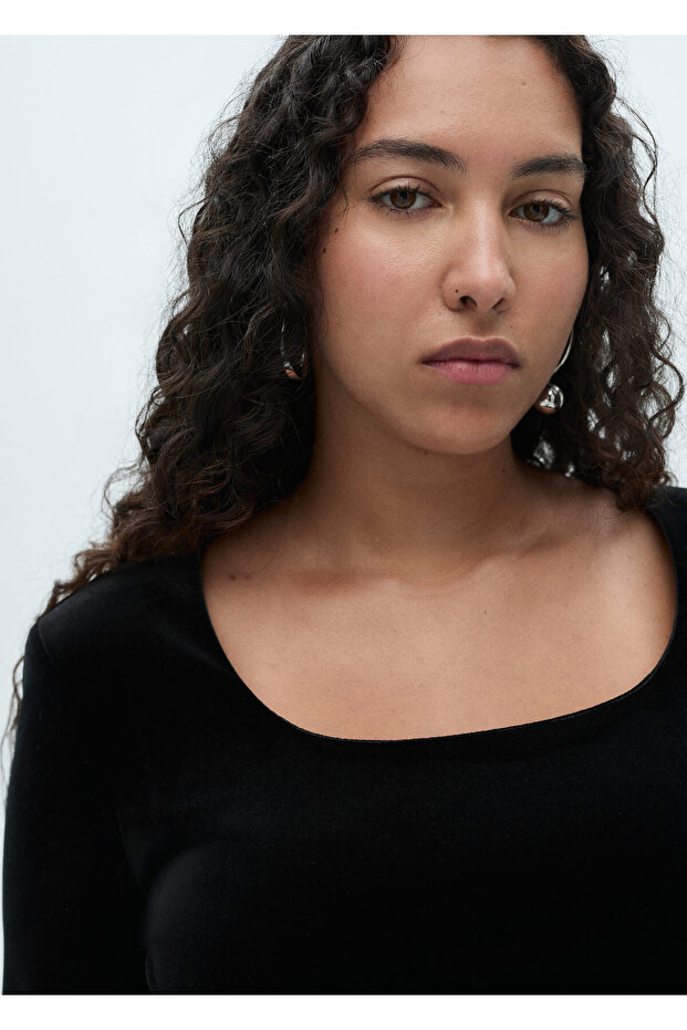 Siyah Kadın Elbise 77059063 - 7