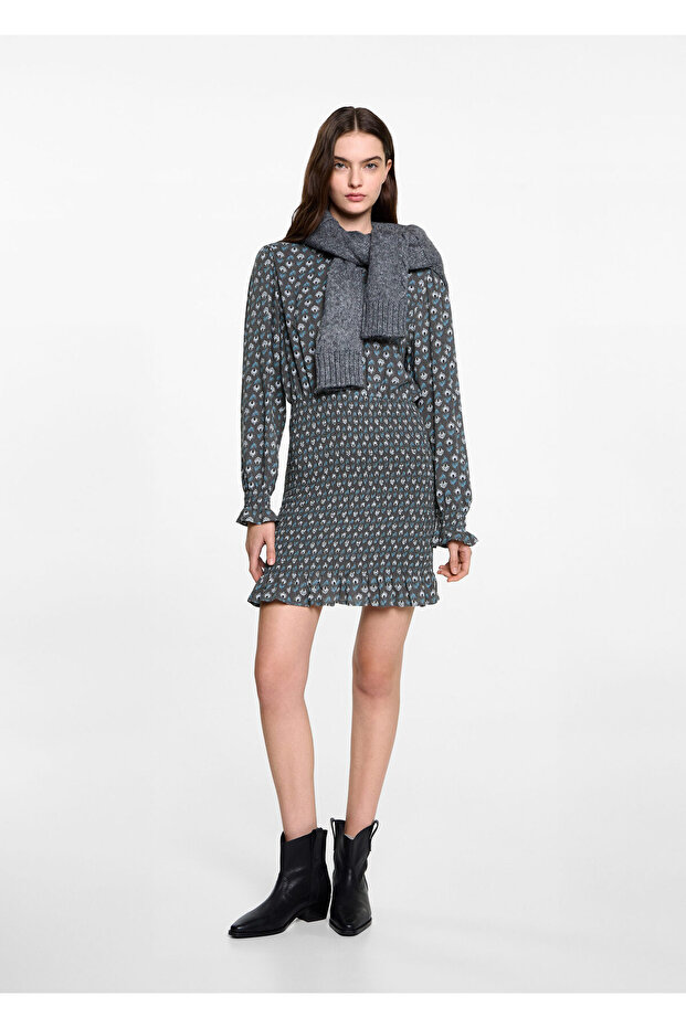 Kohlefarbenes Mädchenkleid 77097701 - 8