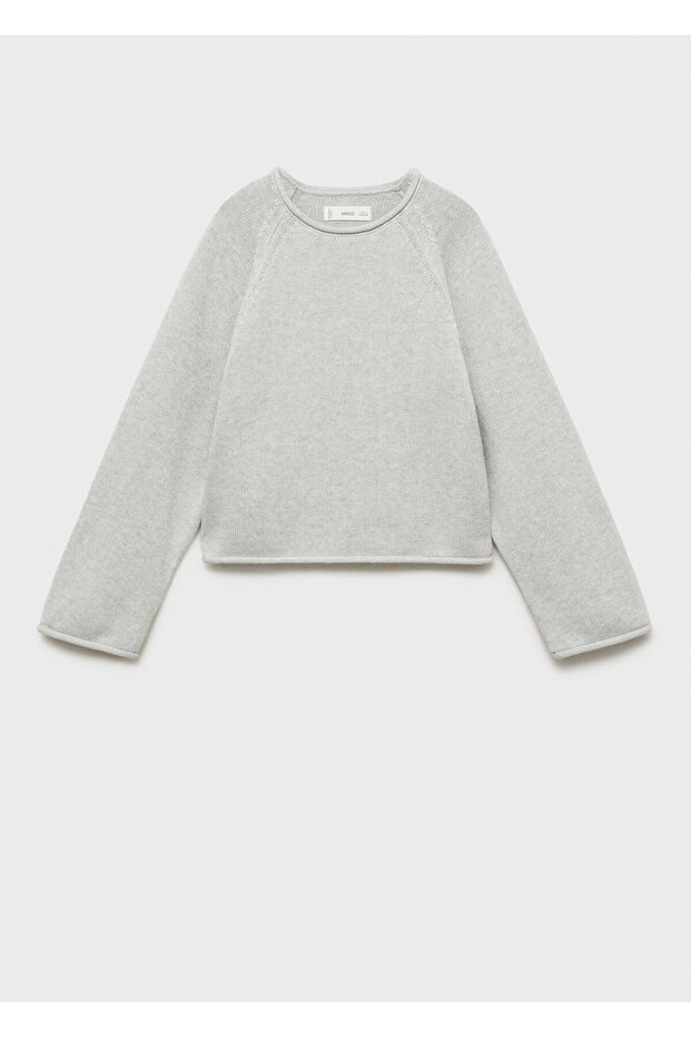 Hellgrauer Mädchenpullover 87063652 - 1