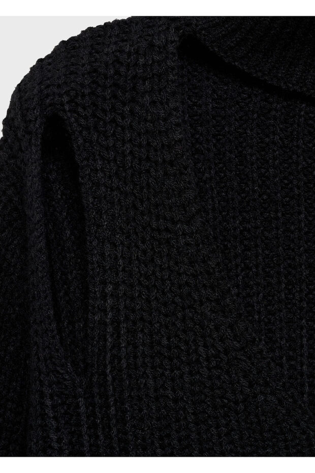 Schwarzer Mädchenpullover 87040300 - 5