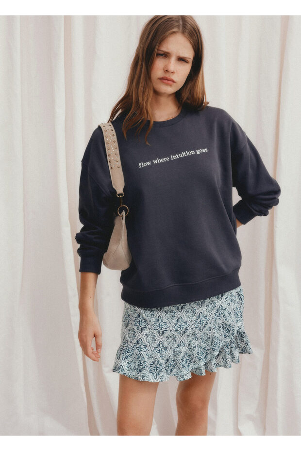 Anthrazitfarbenes Mädchen-Sweatshirt 77042935 - 6