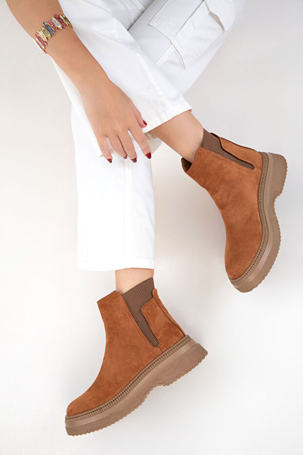 Taba Süet Kadın Bot & Bootie 20112 - 1