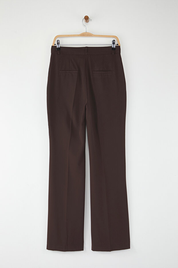 Kahverengi Flare Kalıp Bootcut Kumaş Pantolon TWOAW26PL00056 - 7