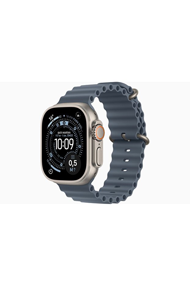 Watch Ultra 3 GPS + Cellular, 49 mm Natürel Titanyum Kasa ve Demir Mavisi Ocean Kordon - 1