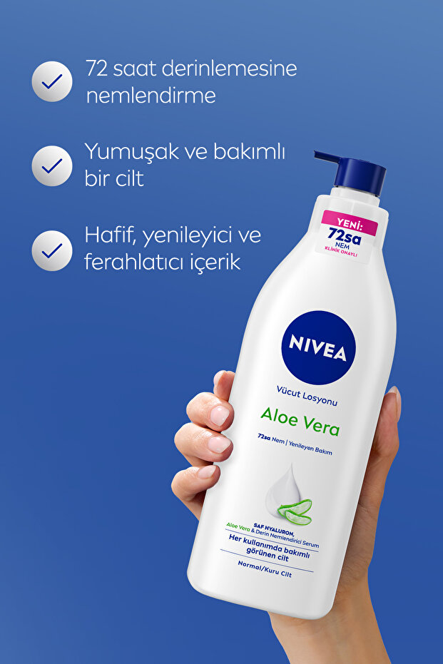 Aloe Vera Nemlendirici Vücut Losyonu 400 ml,72 Saat Nemlendirici,Hyaluron,Kuru Cilt - 3