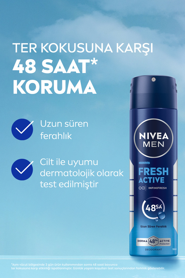 Men Fresh Active Deodorant 150 ml + Fresh Active Roll On 25 ml - 2