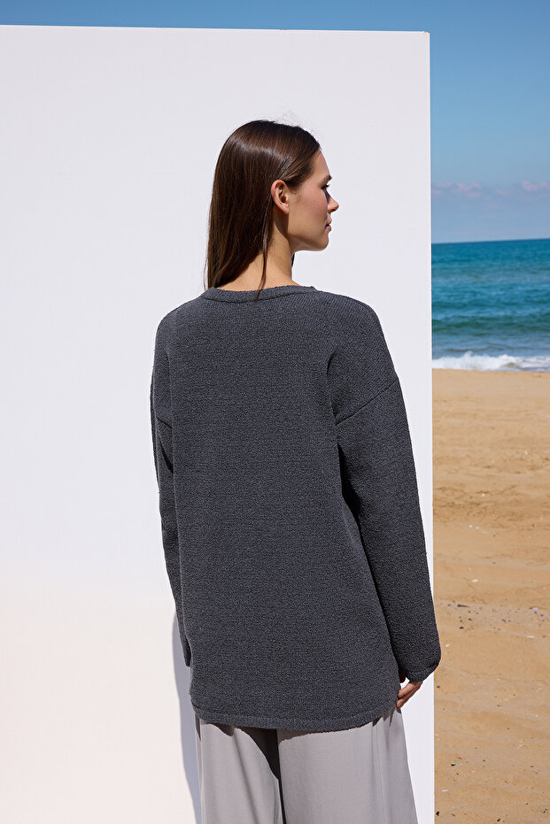 Antracytowa płaska pojedyncza płyta Triko TCTAW26AK00015 - 4