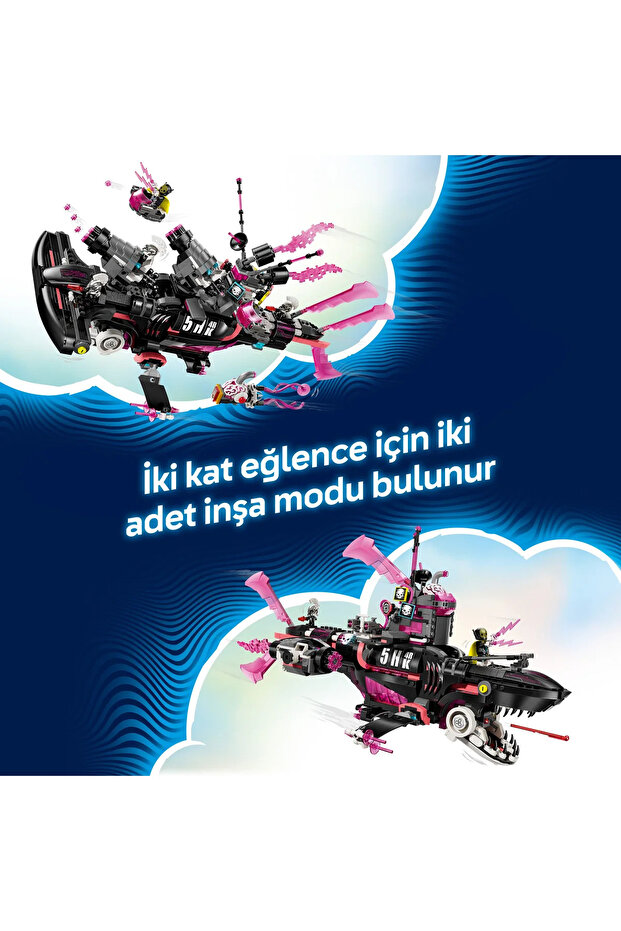® DREAMZzz™ Kabus Köpek Balığı Denizaltısı 71500 - 9+ Yaratıcı Oyuncak Yapım Seti (1413P) - 7