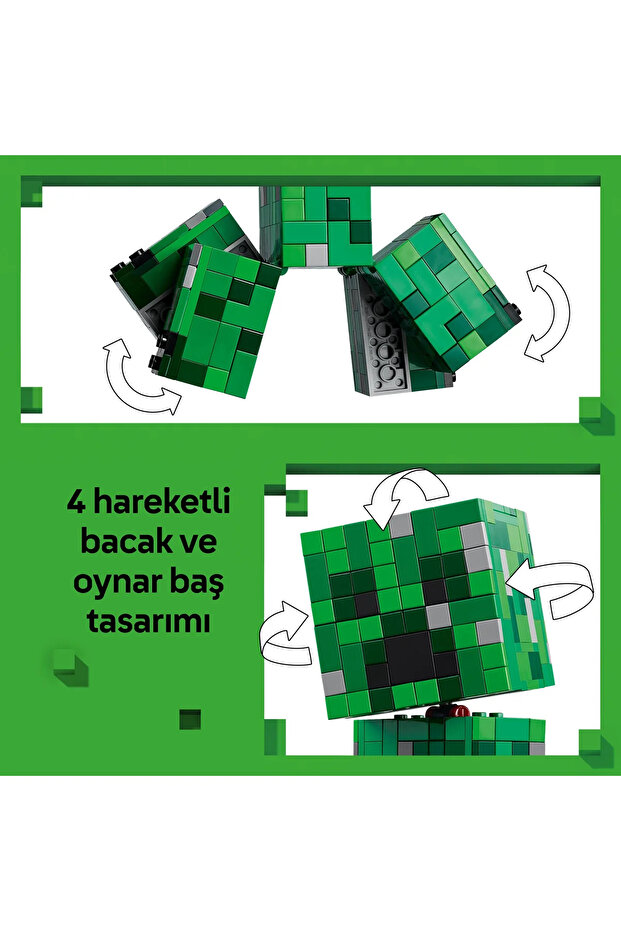 ® Minecraft® Creeper™ 21276 - 10+ Çocuklar için Yaratıcı Oyuncak Yapım Seti (665P) - 7