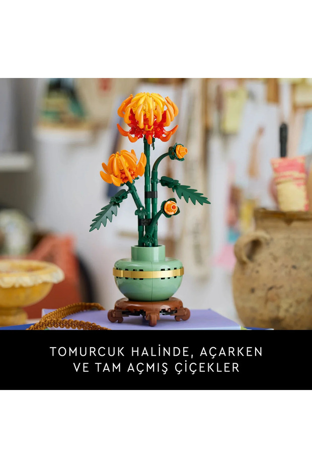 ® Botanicals Krizantem 10368 – Yetişkinler için Dekoratif Çiçek Modeli Yapım Seti (278 Parça) - 7
