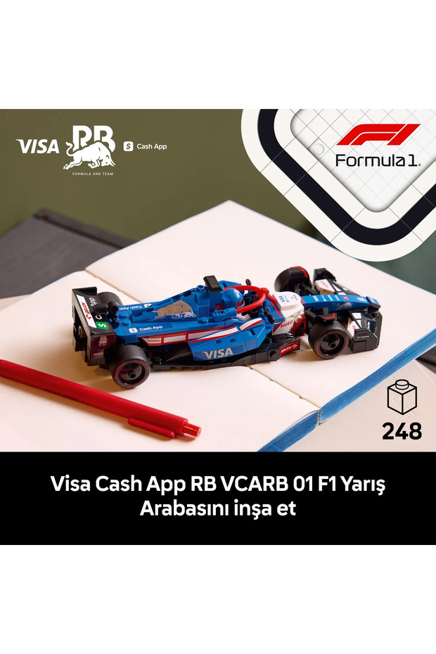 ® Speed Champions Visa Cash App RB VCARB 01 F1® Yarış Arabası 77246 - 18+ Oyuncak Seti (248Pr) - 6