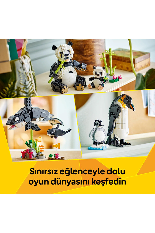 ® Creator 3’ü 1 Arada Vahşi Hayvanlar: Panda Ailesi 31165 - 8+ Yaratıcı Oyuncak Yapım Seti (626P) - 7