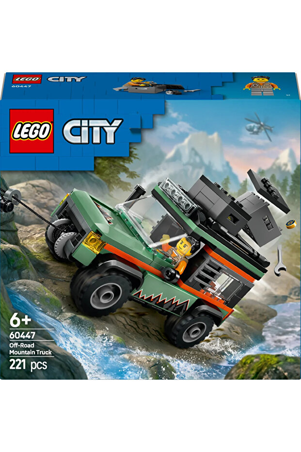 ® City 4x4 Arazi Dağ Arabası 60447 - 6+ Çocuklar için Yaratıcı Oyuncak Yapım Seti (221 P) - 4
