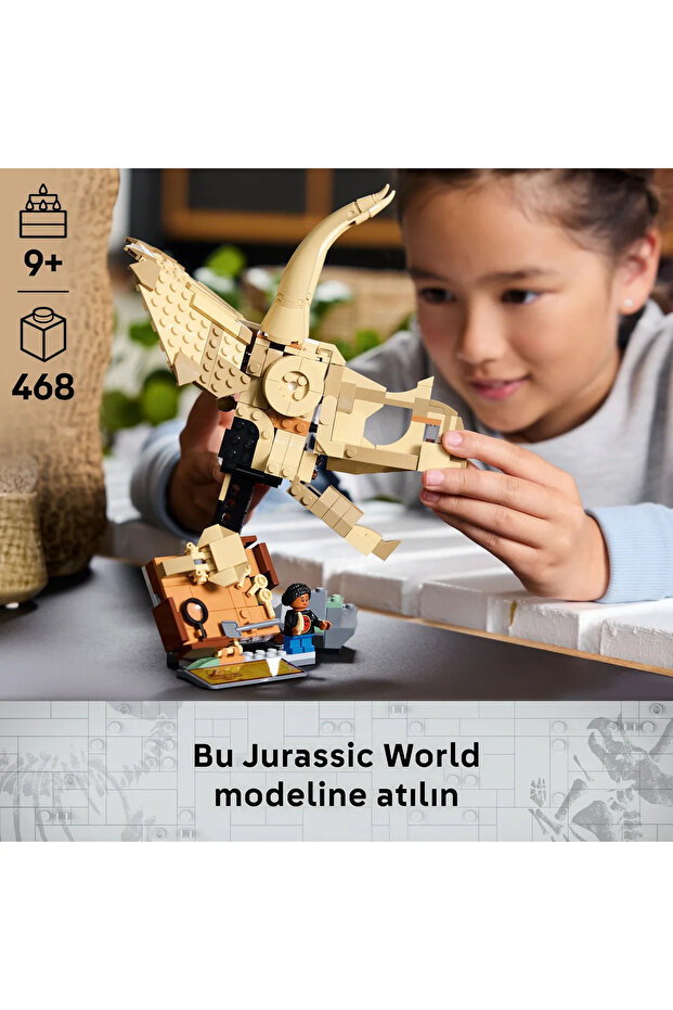 ® Jurassic World Dinozor Fosilleri: Triceratops Kafatası 76969- 9+ Oyuncak Dinozor Yapım Seti (468P) - 6