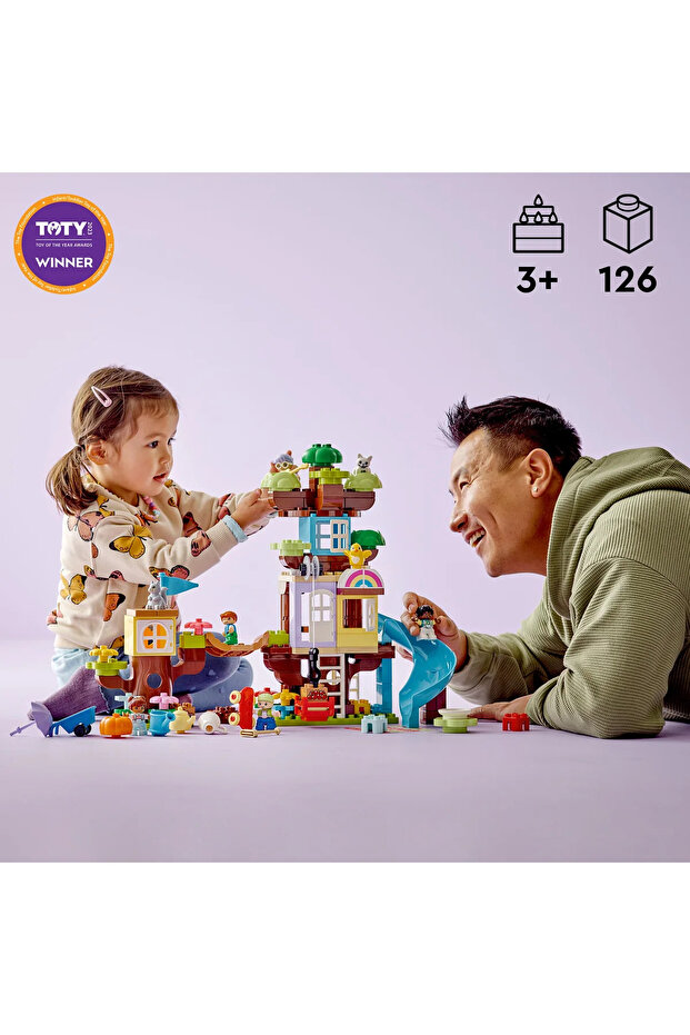 ® DUPLO® 3’ü 1 Arada Ağaç Ev 10993 - 3+ Yaratıcı Oyuncak Yapım Seti (126Parça) - 6