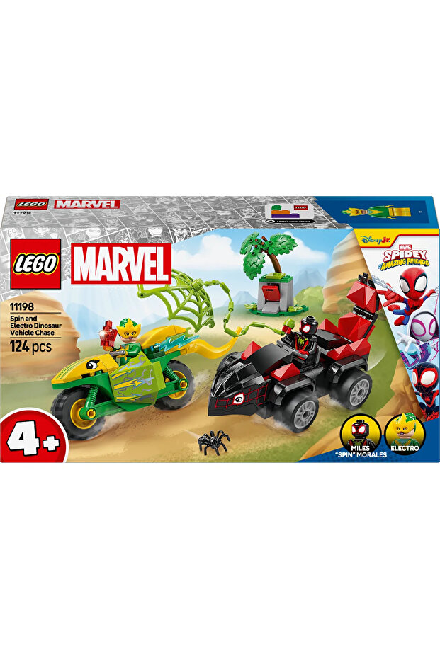 ® Marvel Spidey ve İnanılmaz Arkadaşları Spin ve Electro Dinozor Aracı Takibi 11198 - 4