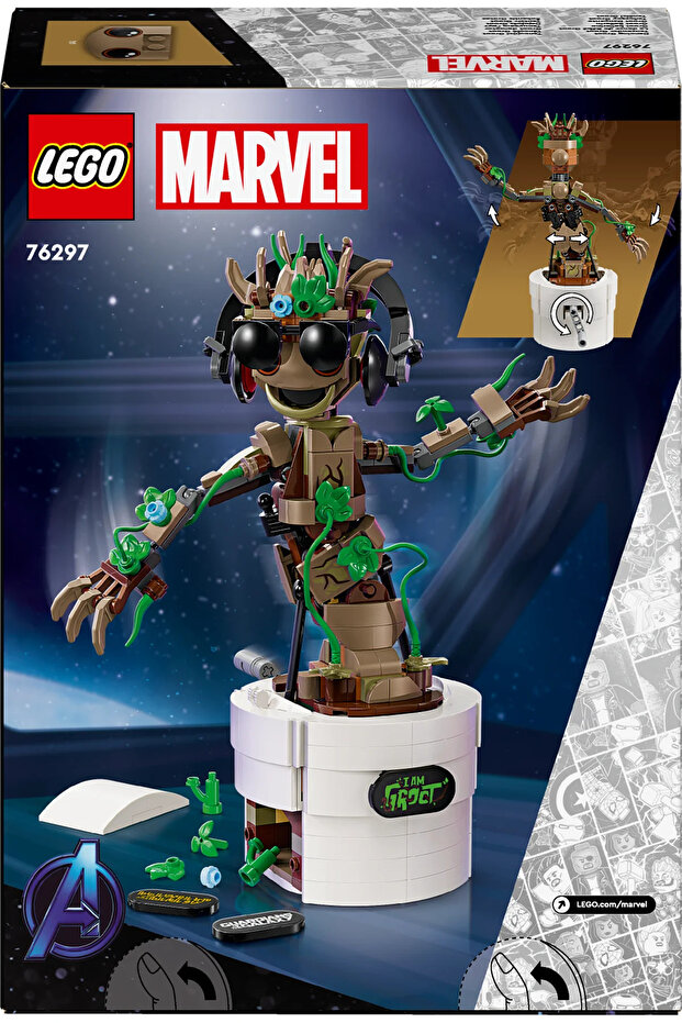 ® Marvel Dans Eden Groot 76297 - 10+ Yaratıcı Oyuncak Yapım Seti (459Parça) - 5