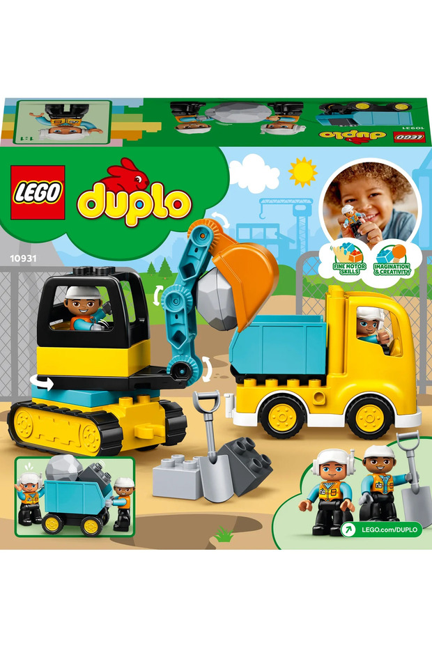 ® DUPLO® Town Kamyon ve Paletli Kazıcı 10931 - 2+ Eğitici Oyuncak Yapım Seti (20Parça) - 5