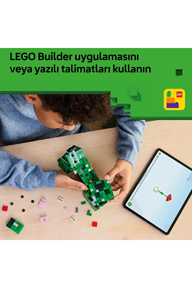 ® Minecraft® Creeper™ 21276 - 10+ Çocuklar için Yaratıcı Oyuncak Yapım Seti (665P) - 10