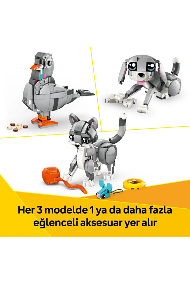 ® Creator 3’ü 1 Arada Oyunbaz Kedi 31163 - 8+ Çocuklar için Oyuncak Yapım Seti (407 Parça) - 8