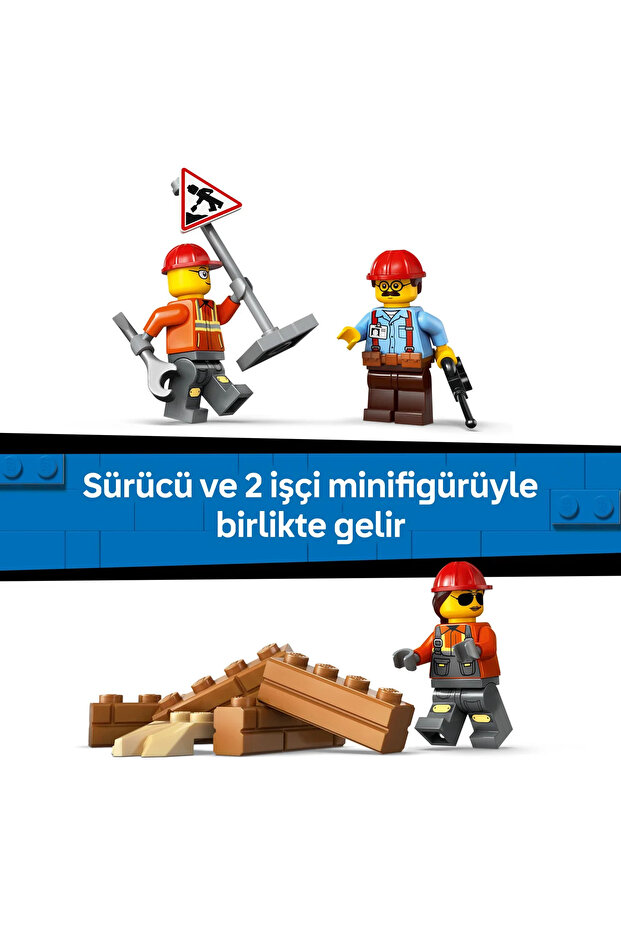 ® City Sarı Buldozer 60466 - 8+ Çocuklar için Yaratıcı Oyuncak Yapım Seti (682P) - 10