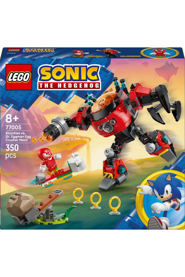 ® Sonic the Hedgehog Knuckles, Dr. Eggman’ın Egg Crusher Robotuna Karşı 77005- 8+ Oyuncak Seti(350P) - 3