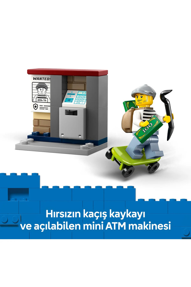 ® City Polis Motosikleti Takibi 60455 - 4+ Çocuklar için Yaratıcı Oyuncak Yapım Seti (65P) - 10