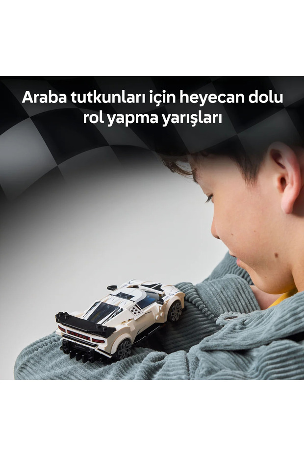 ® Speed Champions Bugatti Centodieci Hiper Spor Araba 77240 – 9+ için Oyuncak Yapım Seti (291P) - 7