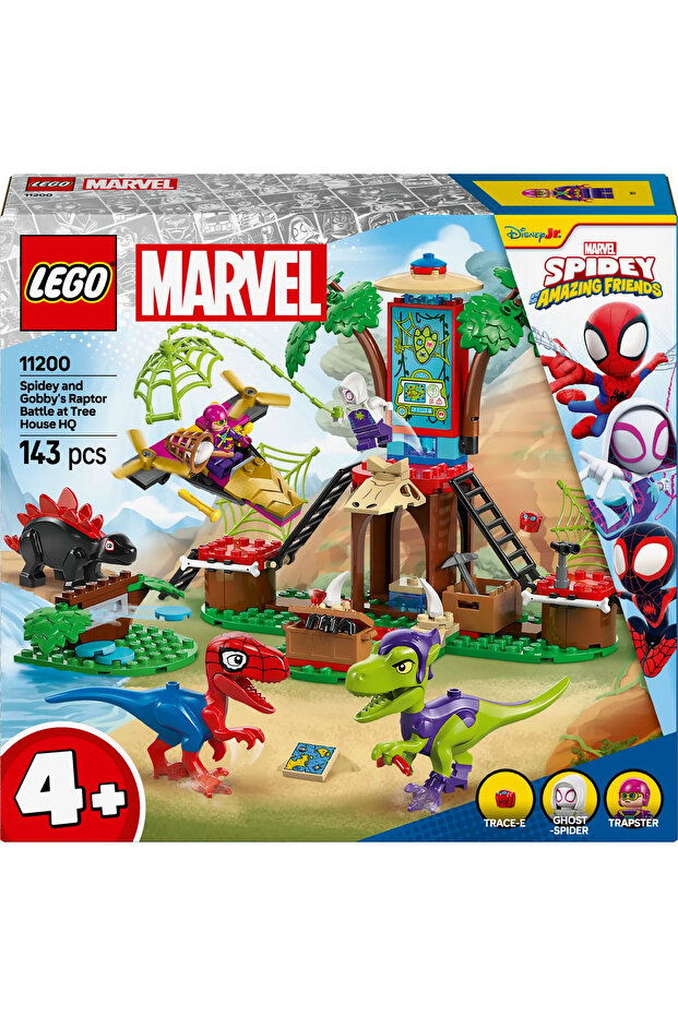 ® Marvel Ağaç Ev Karargahında Spidey ve Gobby'nin Raptor Savaşı 11200 - 4+ Oyuncak Seti (143P) - 4
