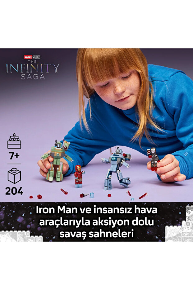 ® ǀ Marvel Iron Man ve War Machine, Hammer 76320 - 7 Yaş ve Üzeri için Oyuncak Yapım Seti (204p) - 5